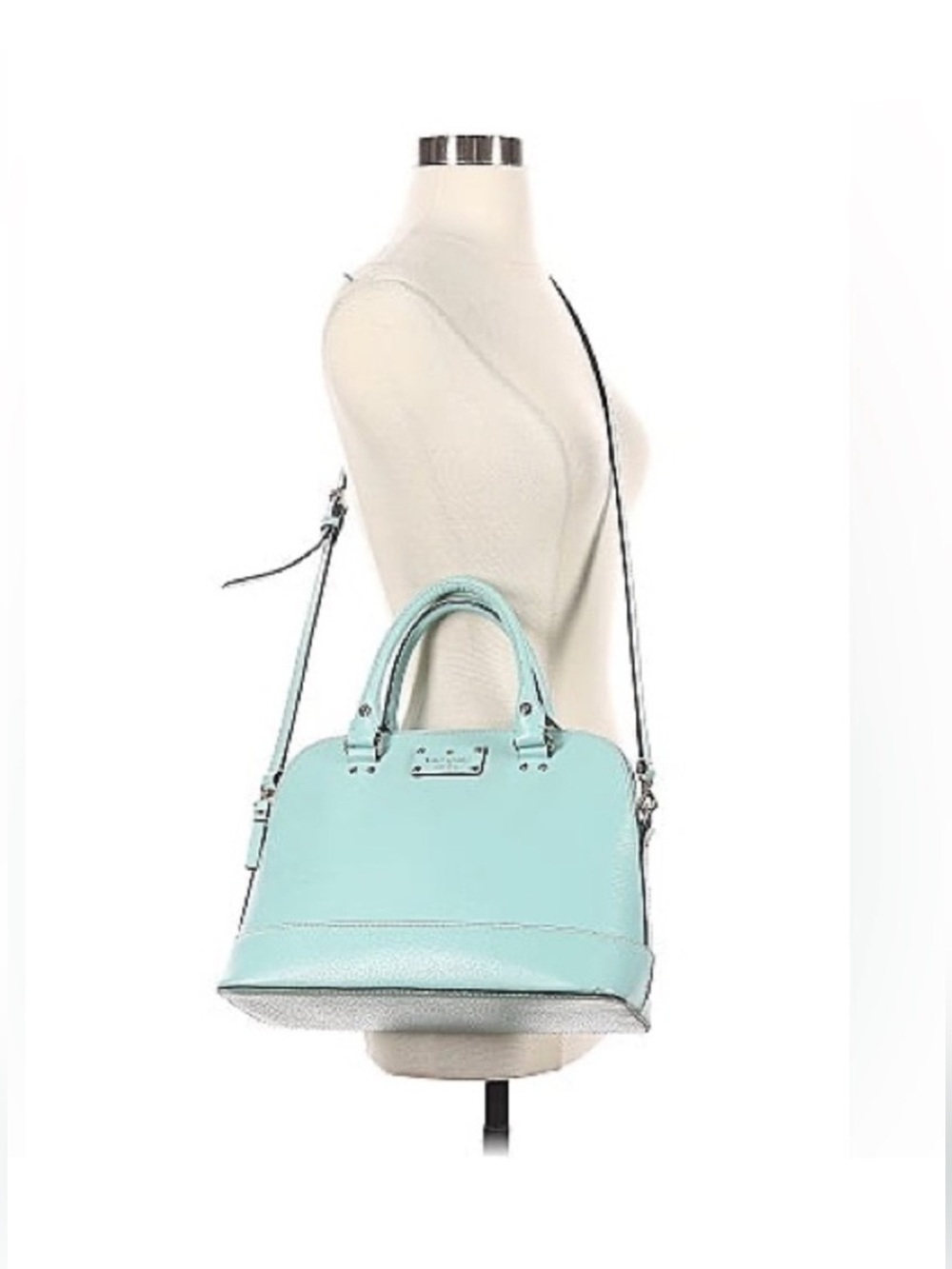 KATE SPADE ♣️ New York turquoise leather large Wellesley bag with gold hardware.